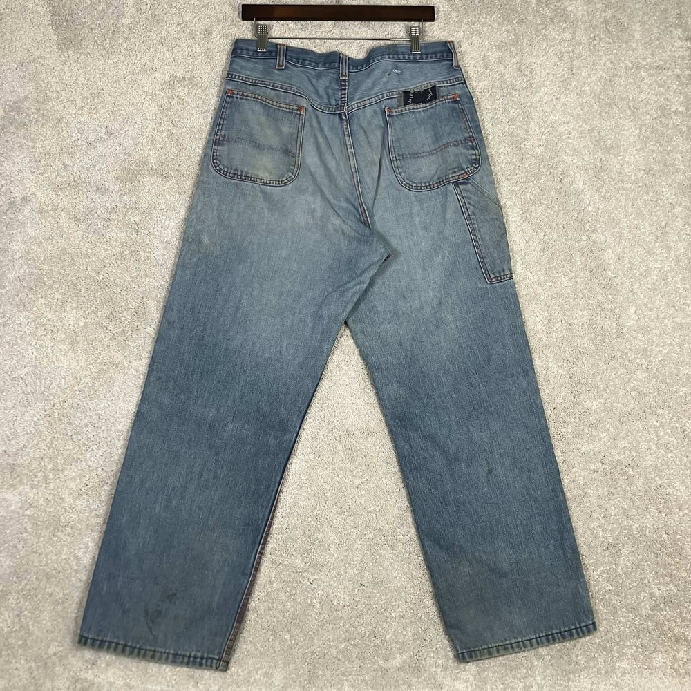 Vintage 50s Big Mac Carpenter Jeans Sanforized Workwear Farm Sashiko 32x29 Boro